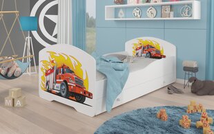 Bērnu gulta Adrk Furniture Pepe Fire truck, 80x160 cm, balta цена и информация | Детские кровати | 220.lv