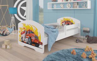 Детская кровать Adrk Furniture Pepe Fire Truck, 80x160 см, белого цвета цена и информация | Детские кровати | 220.lv