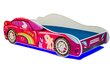 Bērnu gulta Adrk Furniture LED Car, 80x160 cm, rozā cena un informācija | Bērnu gultas | 220.lv