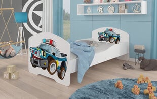 Детская кровать Adrk Furniture Pepe Police, 70x140 см, белый цвет цена и информация | Детские кровати | 220.lv