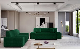 2-vu daļu mīksto mēbeļu komplekts Porto 2+3, zaļš cena un informācija | Dīvānu komplekti | 220.lv