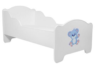 Bērnu gulta Adrk Furniture Amadis Blue Bear, 70x140 cm, balta cena un informācija | Bērnu gultas | 220.lv