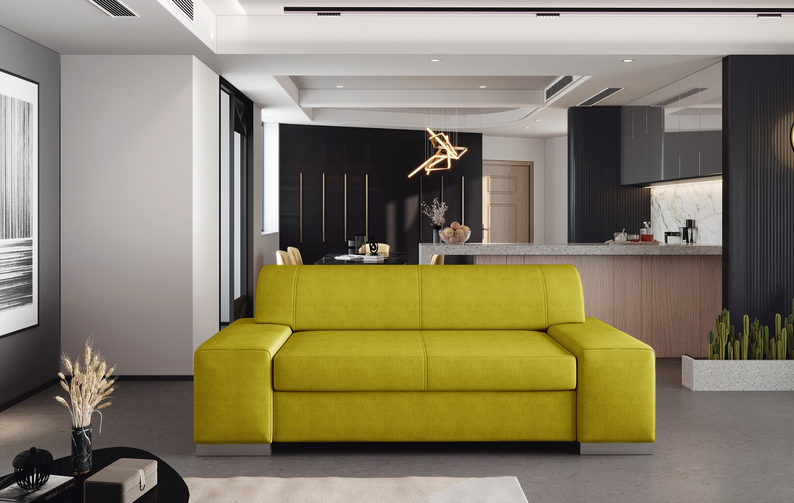 Dīvāns Porto 2, dzeltens цена и информация | Dīvāni | 220.lv