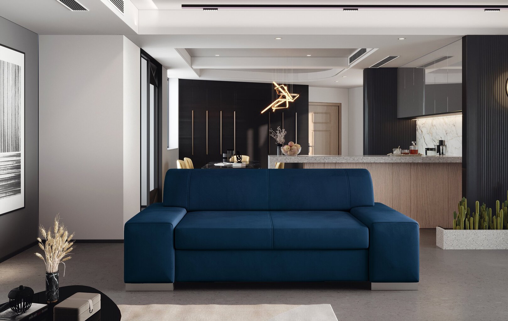 Dīvāns Porto 2, zils цена и информация | Dīvāni | 220.lv