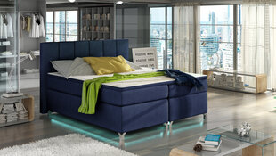 Кровать  Basilio LED, 140х200 см, синяя цена и информация | Кровати | 220.lv
