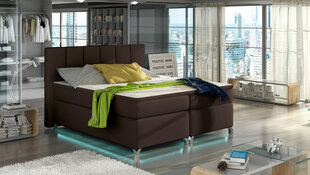 Кровать  Basilio LED, 160х200 см, коричневая цена и информация | Кровати | 220.lv