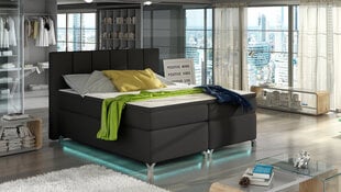 Кровать  Basilio LED, 180х200 см, черный цена и информация | Кровати | 220.lv