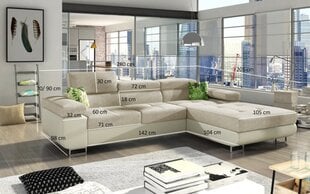 Мягкий угловой диван Armando, серый/белый цена и информация | Угловые диваны | 220.lv