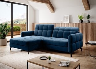 Stūra dīvāns Lorelle, zils cena un informācija | Stūra dīvāni | 220.lv
