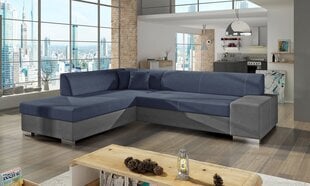 Stūra dīvāns Porto, pelēks/zils cena un informācija | Stūra dīvāni | 220.lv