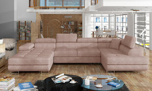 Stūra dīvāns Rodrigo, rozā cena un informācija | Stūra dīvāni | 220.lv