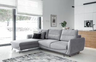 Stūra dīvāns Silva, pelēks cena un informācija | Stūra dīvāni | 220.lv