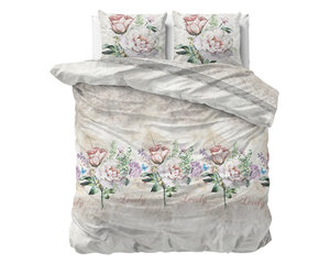 Комплект постельного белья Lovely Flower 200х220см, кремовый, из 3 частей цена и информация | Постельное белье | 220.lv