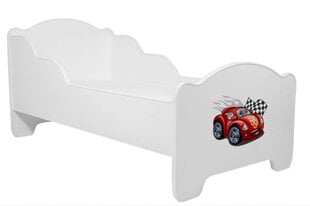 Детская кровать Adrk Furniture Amadis Car Zagzag, 70x140 см, белого цвета цена и информация | Детские кровати | 220.lv