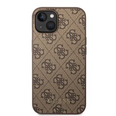 Guess GUHCP15MG4GFBR iPhone 15 Plus 6.7" brązowy|brown hard case 4G Metal Gold Logo цена и информация | Чехлы для телефонов | 220.lv