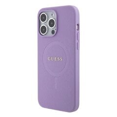 Guess GUHMP15XPSAHMCU iPhone 15 Pro Max 6.7" fioletowy|purple hardcase Saffiano MagSafe цена и информация | Чехлы для телефонов | 220.lv