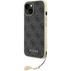 Guess GUHCP15SGF4GGR iPhone 15 6.1" szary|grey hardcase 4G Charms Collection цена и информация | Чехлы для телефонов | 220.lv