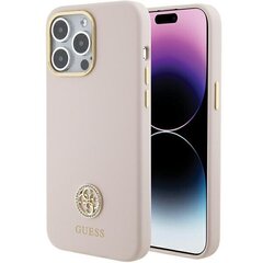 Guess GUHCP15XM4DGPP iPhone 15 Pro Max 6.7" różowy|pink hardcase Silicone Logo Strass 4G цена и информация | Чехлы для телефонов | 220.lv