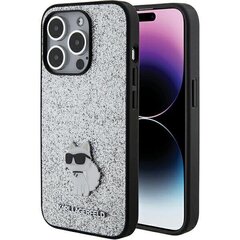 Karl Lagerfeld KLHCP15LGCNPSG iPhone 15 Pro 6.1" srebrny|silver hardcase Fixed Glitter Choupette Logo Metal Pin цена и информация | Чехлы для телефонов | 220.lv