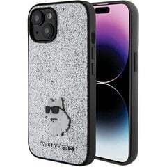 Karl Lagerfeld KLHCP15SGCNPSG iPhone 15 6.1" srebrny|silver hardcase Fixed Glitter Choupette Logo Metal Pin цена и информация | Чехлы для телефонов | 220.lv