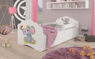 Bērnu gulta Adrk Furniture Casimo Elephant, 80x160 cm, balta цена и информация | Детские кровати | 220.lv