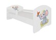 Bērnu gulta Adrk Furniture Pepe Elephant, 80x160 cm, balta цена и информация | Bērnu gultas | 220.lv