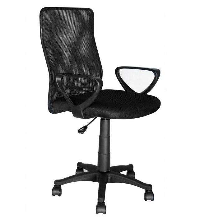 Biroja krēsls Malatec Mesh, melns, 100 kg cena un informācija | Biroja krēsli | 220.lv