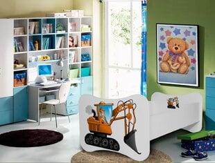 Bērnu gulta Adrk Furniture Gonzalo digger, 70x140 cm, balta cena un informācija | Bērnu gultas | 220.lv