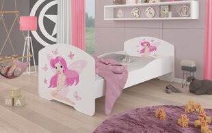 Bērnu gulta Adrk Furniture Pepe Girl with wings, 70x140 cm, balta цена и информация | Детские кровати | 220.lv