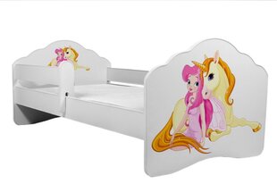 Детская кроватка Adrk Furniture Casimo Girl with unicorn, 70x140 см, белый цвет цена и информация | Детские кровати | 220.lv