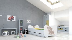 Bērnu gulta Adrk Furniture Gonzalo dog, 70x140 cm, balta cena un informācija | Bērnu gultas | 220.lv