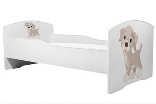 Детская кроватка Adrk Furniture Pepe Dog, 70х140 см, белая цена и информация | Детские кровати | 220.lv