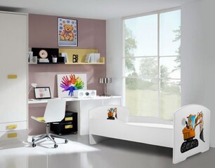 Детская кроватка Adrk Furniture Pepe Digger, 80x160 см, белый цвет цена и информация | Детские кровати | 220.lv