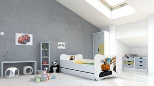 Bērnu gulta Adrk Furniture Gonzalo digger, 80x160 cm, balta cena un informācija | Bērnu gultas | 220.lv