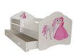 Bērnu gulta Adrk Furniture Casimo Princess with horse, 80x160 cm, balta cena un informācija | Bērnu gultas | 220.lv