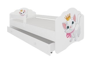 Bērnu gulta Adrk Furniture Casimo Cat, 70x140 cm, balta цена и информация | Детские кровати | 220.lv