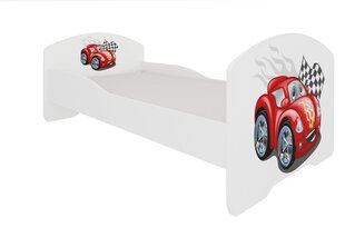 Детская кроватка Adrk Furniture Pepe car zigzag, 80x160 см, белый цвет цена и информация | Детские кровати | 220.lv