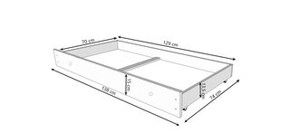 Bērnu gulta Adrk Furniture Amadis Car Zagzag, 70x140 cm, balta cena un informācija | Bērnu gultas | 220.lv