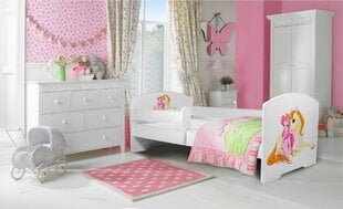 Детская кровать Adrk Furniture Pepe Girl with unicorn, 80x160 см, белый цвет цена и информация | Детские кровати | 220.lv