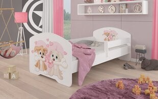 Детская кроватка Adrk Furniture Pepe Dogs, 80х160 см, белого цвета цена и информация | Детские кровати | 220.lv