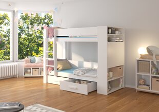 Кровать двухъярусная Adrk Furniture Garet, 80x180 см, белый цвет цена и информация | Детские кровати | 220.lv