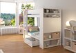 Divstāvu gulta ADRK Furniture Garet, 90x200 cm, balta/brūna cena un informācija | Bērnu gultas | 220.lv