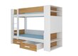 Divstāvu gulta Adrk Furniture Garet, 90x200 cm, balta/brūna cena un informācija | Bērnu gultas | 220.lv