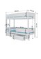 Divstāvu gulta Adrk Furniture Etiona ar matraci, 90x200 cm, balta/brūna цена и информация | Bērnu gultas | 220.lv