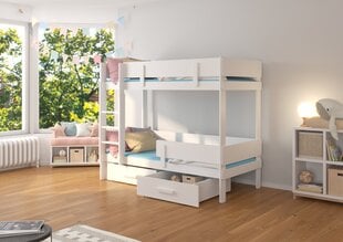 Divstāvu gulta Adrk Furniture Etiona, 80x180 cm, balta цена и информация | Детские кровати | 220.lv