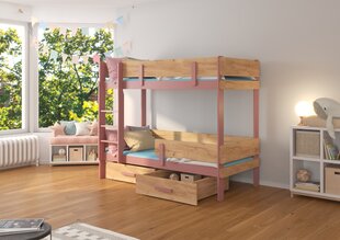 Двухъярусная кровать ADRK Furniture Etiona 80x180см, коричневый/серый цвет цена и информация | Детские кровати | 220.lv