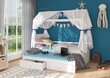 Gulta Adrk Furniture Jonasek ar sānu aizsargiem un matraci, 80x180cm, rozā cena un informācija | Bērnu gultas | 220.lv