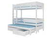 Divstāvu gulta Adrk Furniture Etapo 90x200, balta cena un informācija | Bērnu gultas | 220.lv