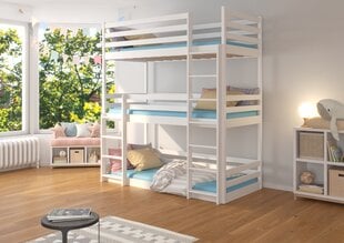 Divstāvu gulta Adrk Furniture Tedro, 80x180 cm, balta цена и информация | Детские кровати | 220.lv