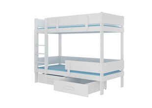 Divstāvu gulta Adrk Furniture Etiona, 90x200 cm, balta cena un informācija | Bērnu gultas | 220.lv